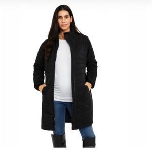 Black Motherhood Maternity Winter Coat